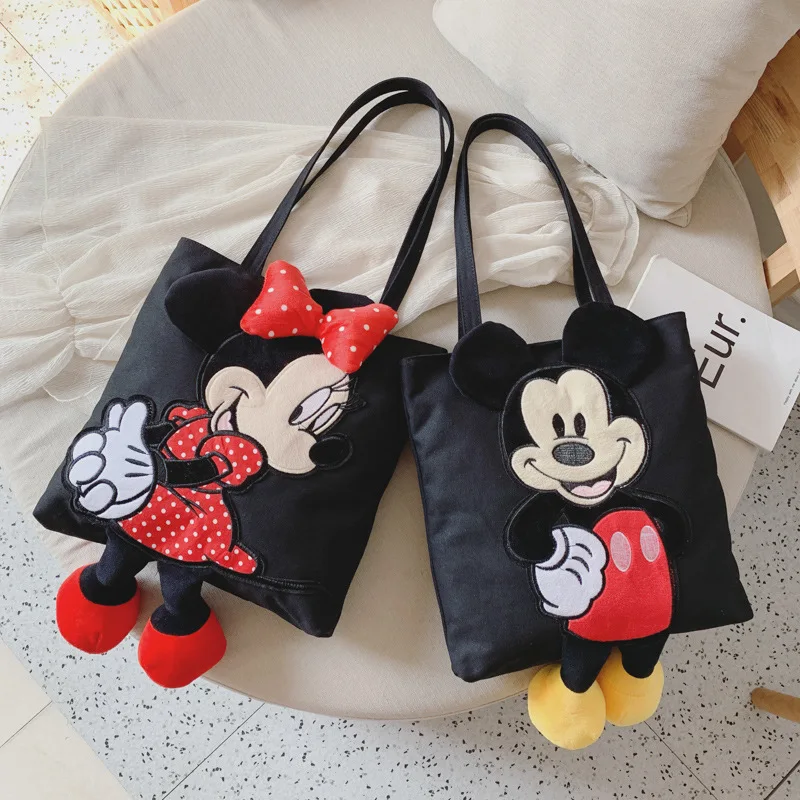 

Disney Mickey mouse shoulder bag female new handbag large-capacity soft Messenger bag canves tote shopping bag