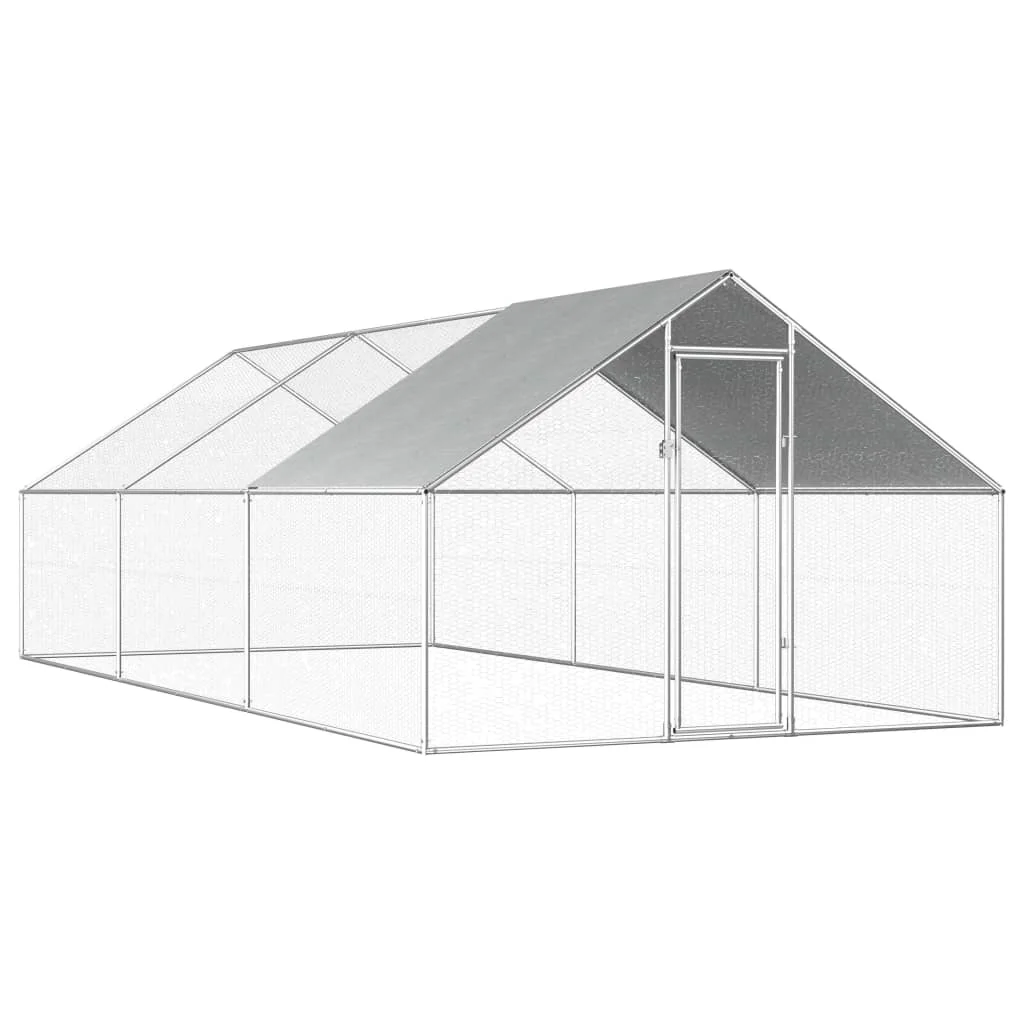 Outdoor Chicken Cage,Small Animal Supplies, 2.75x6x1.92 m Galvanised Steel
Outdoor Chicken Cage,Small Animal Supplies, 2.75x6x1.92 m Galvanised Steel