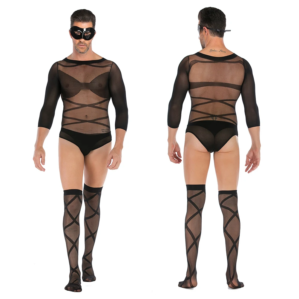 3pcs Sexy Men Mesh Fishnet Pantyhose Clubwear Patch Mask Long Sleeve Transparent Bodysuit Stockings Sissy Erotic Lingerie
3pcs Sexy Men Mesh Fishnet Pantyhose Clubwear Patch Mask Long Sleeve Transparent Bodysuit Stockings Sissy Erotic Lingerie