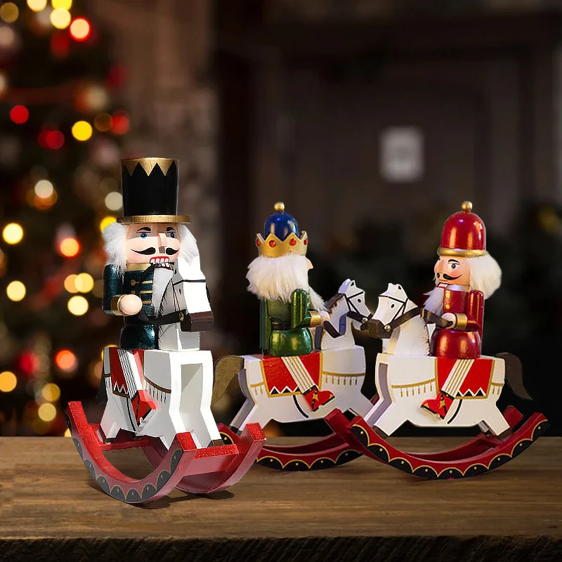30cm Nutcracker Soldier Puppet Man Shaking Horse Wooden Decorations Creative Handicrafts Christmas Home Decoration
30cm Nutcracker Soldier Puppet Man Shaking Horse Wooden Decorations Creative Handicrafts Christmas Home Decoration