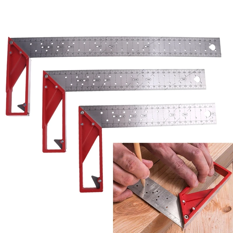 45/90° L Square Stainless Steel Marking Gauge Right Angle Ruler for Woodworking Carpenter Tools Men Father's Gift
45/90° L Square Stainless Steel Marking Gauge Right Angle Ruler for Woodworking Carpenter Tools Men Father's Gift
