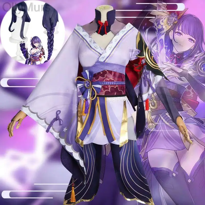 OllyMurs Genshin Impact Raiden Shogun Cosplay Costume Jacquard Fabric Uniform Wig Anime Chinese Style Costumes for Women Game
OllyMurs Genshin Impact Raiden Shogun Cosplay Costume Jacquard Fabric Uniform Wig Anime Chinese Style Costumes for Women Game