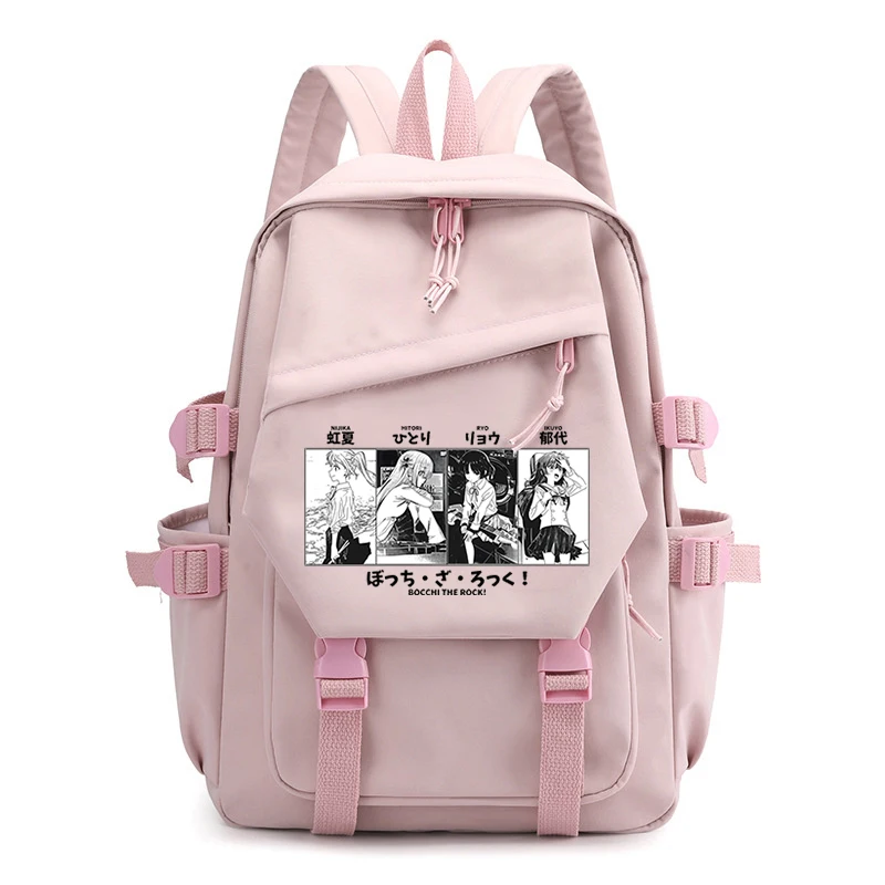

Large Capacity Bocchi The Rock Anime Travel Bags Women Pink Shopping Bag Multifunction Backpack Outdoor Hiking Camping Softback