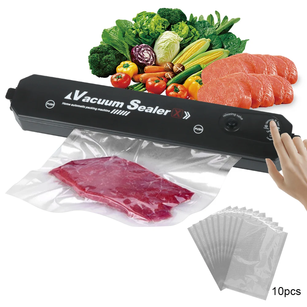 Vacuum Sealer Machine Film Sealer with 10pcs Food Vacuum Bags EU Plug Portable Food Preservation Kitchen Vacuum Packer Machine
Vacuum Sealer Machine Film Sealer with 10pcs Food Vacuum Bags EU Plug Portable Food Preservation Kitchen Vacuum Packer Machine