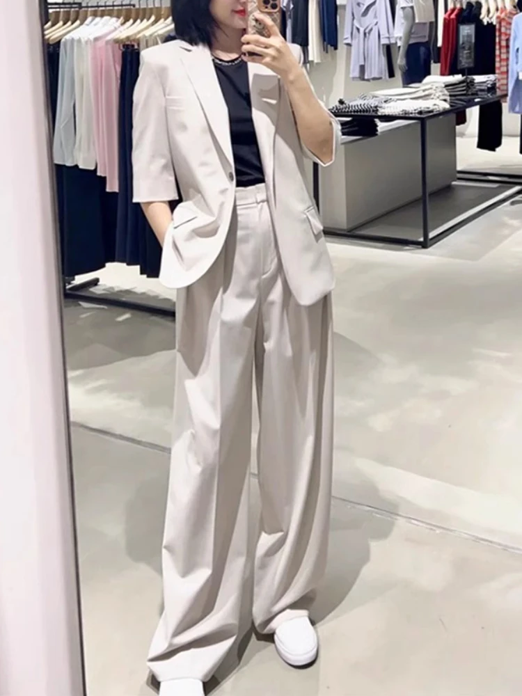 Summer Casual Women Business Fashion Trousers Suit Vintage Formal Office Blazer Coat Straight Pants 2 Pieces Set Female Clothes
Summer Casual Women Business Fashion Trousers Suit Vintage Formal Office Blazer Coat Straight Pants 2 Pieces Set Female Clothes