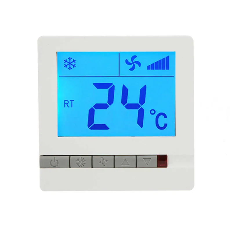 

LCD Digital Thermostat Delay Compressor Protection Fan Coil Unit Temperature Controller Thermostat for Air Conditioner