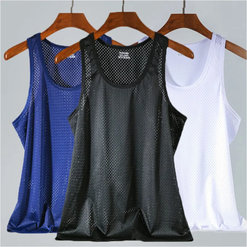 Men Mesh Vest Ice Silk Quick-drying Bodybuilding Gym Sport Muscle Sleeveless Narrow Shoulder Fitness Casual Undershirt Fashion
Men Mesh Vest Ice Silk Quick-drying Bodybuilding Gym Sport Muscle Sleeveless Narrow Shoulder Fitness Casual Undershirt Fashion