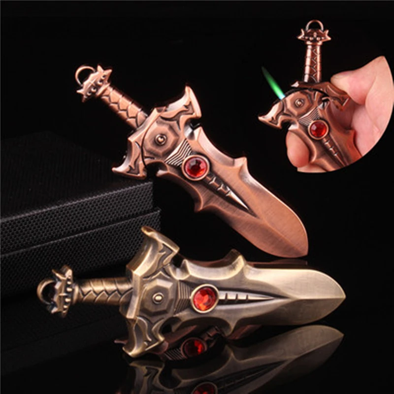 Creative Metal Sword Knife Lighter Torch Butane Gas Cigarette Lighter Inflatable Lighter Hardware Accessories Gift Men'S Toys
Creative Metal Sword Knife Lighter Torch Butane Gas Cigarette Lighter Inflatable Lighter Hardware Accessories Gift Men'S Toys