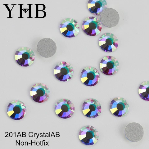 Кристаллы холодной фиксации YHB 101-133, кристаллы с плоской задней серебряной задней стороной, Стразы без горячей фиксации для сумок, телефон, сделай сам, дизайн ногтей