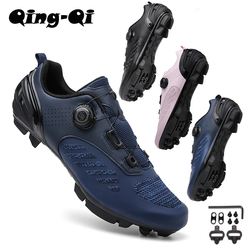 

QQ-T09 Мужская обувь для горного велосипеда SPD носимые велосипедные туфли женские гоночные кроссовки для скоростного дорожного велосипеда самоблокирующаяся велосипедная обувь 36-48