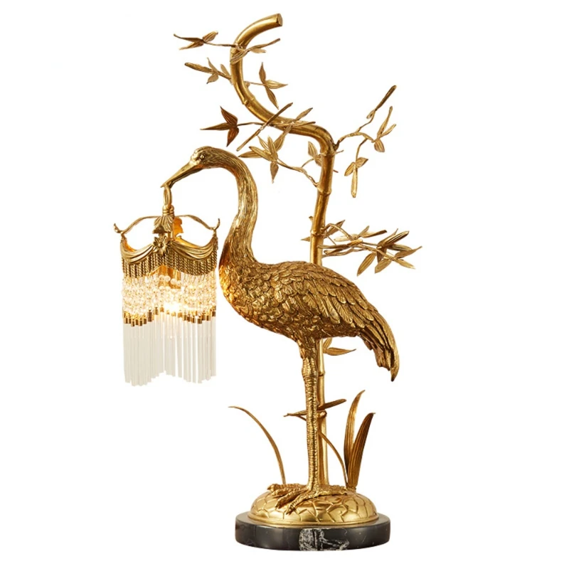 copper table lamp deluxe Red-crowned crane desk lamp villa retro luxury atmosphere living room Lighting
copper table lamp deluxe Red-crowned crane desk lamp villa retro luxury atmosphere living room Lighting