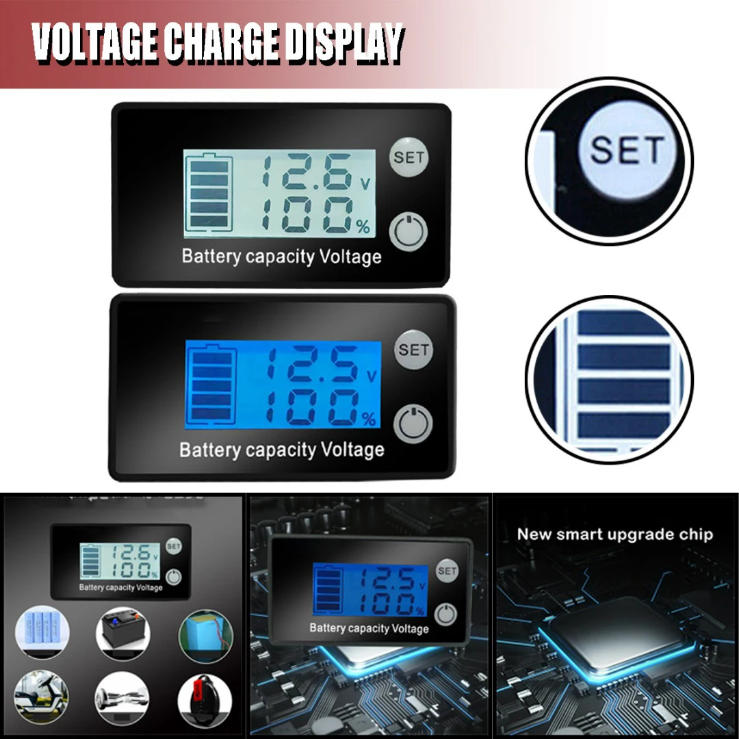 New 1pc LCD Digital 12V Battery Capacity Status Display Indicator Monitor Voltage Meter 7-68V Power Display Voltmeter
New 1pc LCD Digital 12V Battery Capacity Status Display Indicator Monitor Voltage Meter 7-68V Power Display Voltmeter