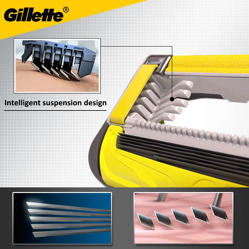 Оригинальная бритва Gillette Fusion Proshield 5-слойный держатель ручки из нержавеющей стали