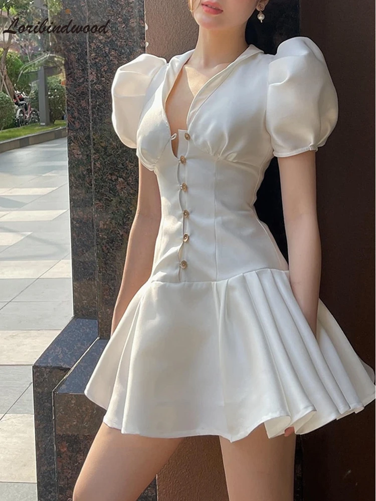 2022 New Fashion White Summer Dress Women Puff Short Sleeve Sexy V-Neck Mini Dress Woman Runway Party Dress Vestidos
2022 New Fashion White Summer Dress Women Puff Short Sleeve Sexy V-Neck Mini Dress Woman Runway Party Dress Vestidos