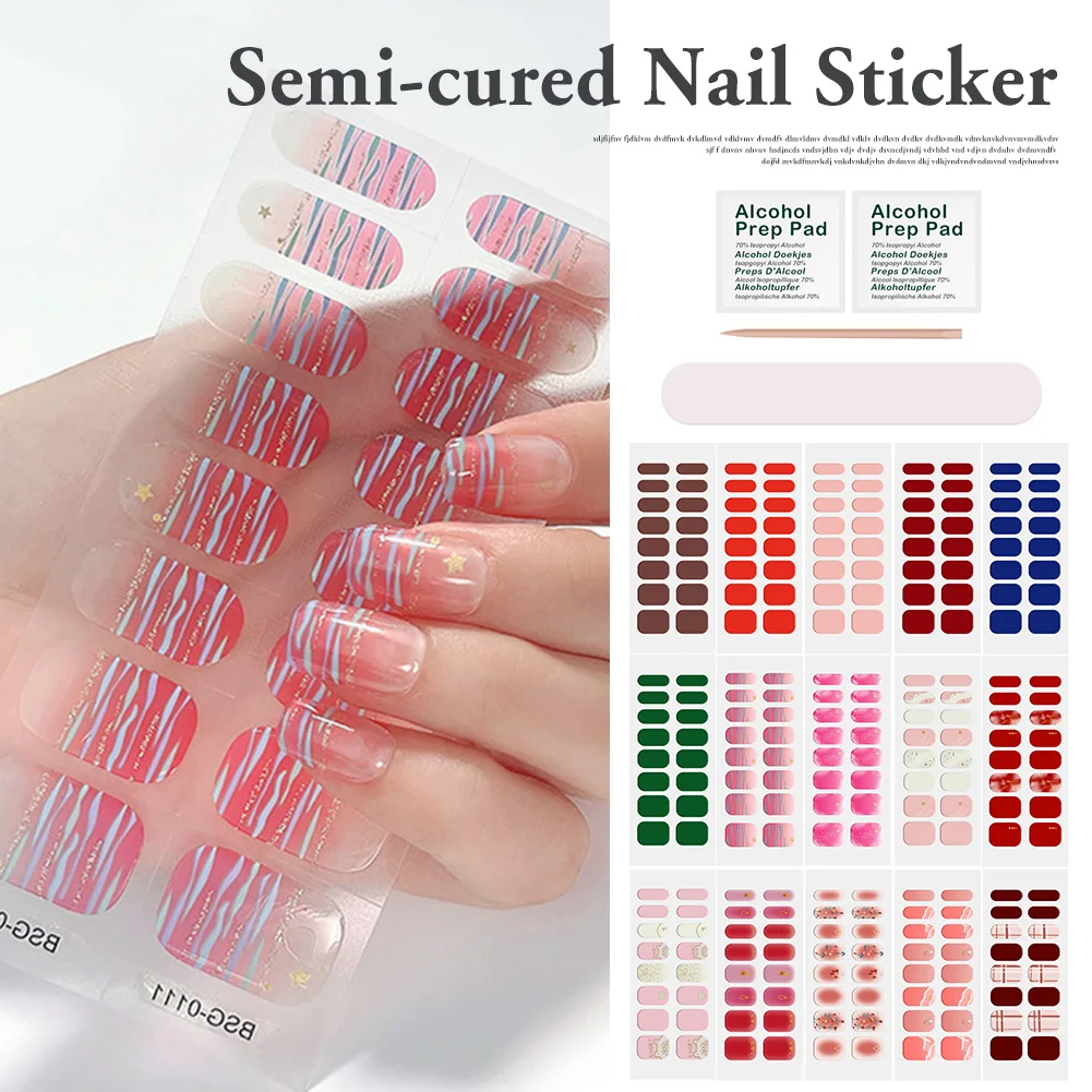 Semi Cured Gel Nail Polish Strips Waterproof Long Lasting Nail Stickers Self Adhesive Nail Wraps DIY Manicure Nail Art Stickers
Semi Cured Gel Nail Polish Strips Waterproof Long Lasting Nail Stickers Self Adhesive Nail Wraps DIY Manicure Nail Art Stickers