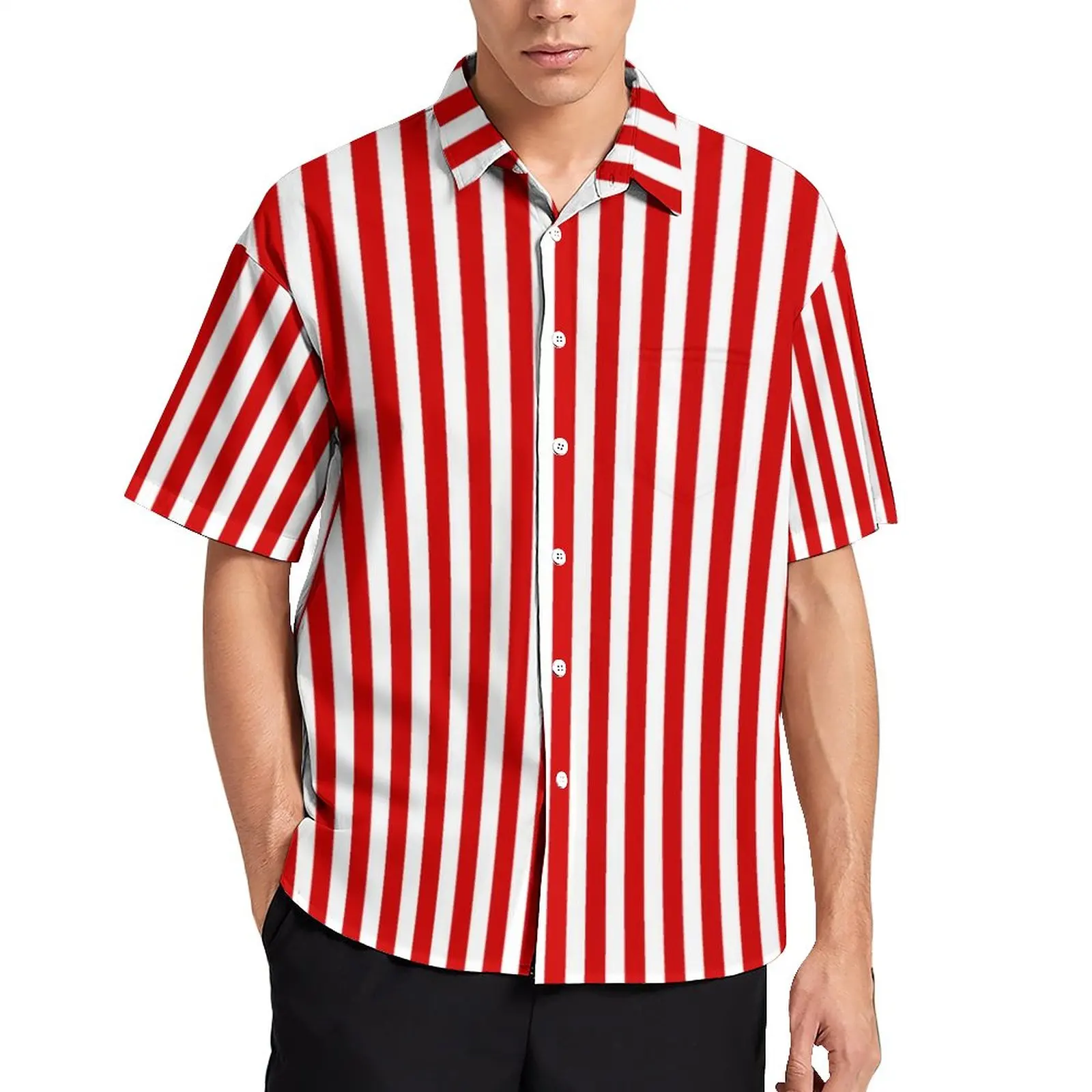 Candy Stripes Casual Shirts Red and White Stripe Beach Shirt Hawaii Vintage Blouses Men Graphic Plus Size
Candy Stripes Casual Shirts Red and White Stripe Beach Shirt Hawaii Vintage Blouses Men Graphic Plus Size
