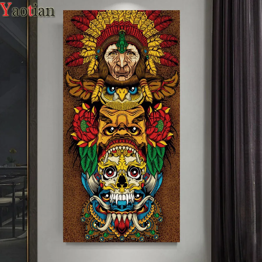 DIY 5D Diamond Painting Skull Indians Man Cross Stitch Full Diamond Embroidery Picture Of Rhinestones 2022 new African Totem Art
DIY 5D Diamond Painting Skull Indians Man Cross Stitch Full Diamond Embroidery Picture Of Rhinestones 2022 new African Totem Art