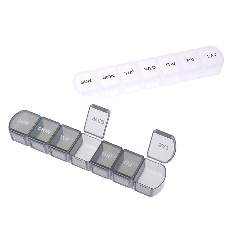 Органайзер для хранения лекарств, 7 ячеек, 7 дней в неделю
Органайзер для хранения лекарств, 7 ячеек, 7 дней в неделю