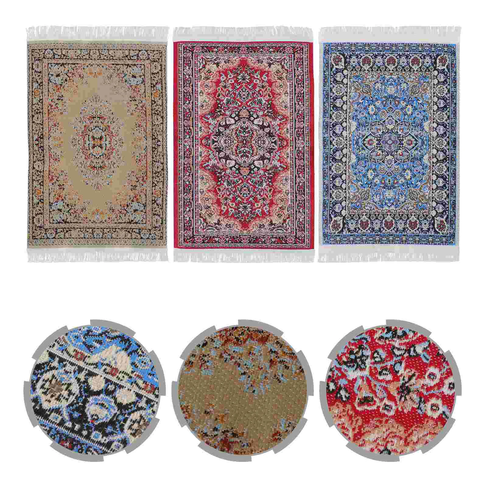 3pcs Tiny House Carpets Miniature Rugs Mini House Furnishing Carpet Toys(1:12 Scale)
3pcs Tiny House Carpets Miniature Rugs Mini House Furnishing Carpet Toys(1:12 Scale)