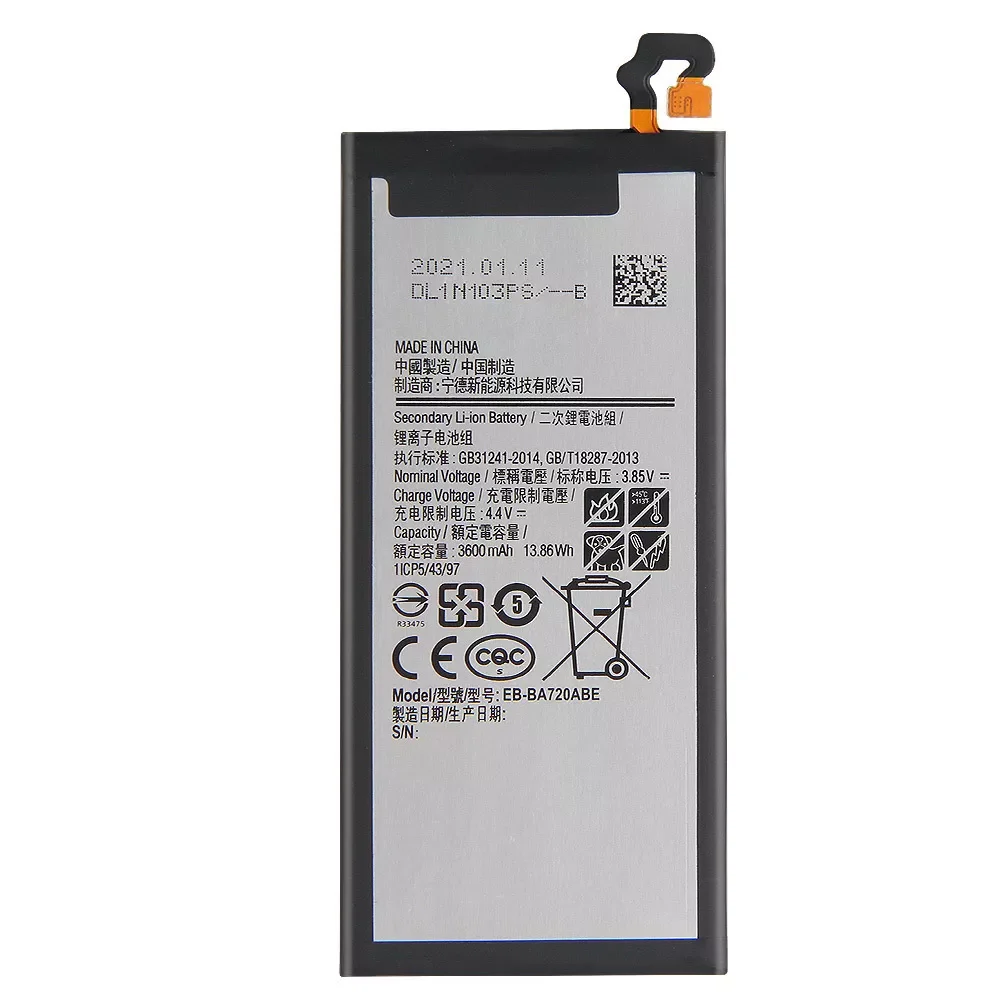 Replacement Battery For Samsung Galaxy A7 2017 Version SM-A720 A720 Rechargeable Phone Battery EB-BA720ABE 3600mAh
Replacement Battery For Samsung Galaxy A7 2017 Version SM-A720 A720 Rechargeable Phone Battery EB-BA720ABE 3600mAh
