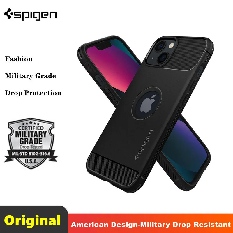 Original Spigen Rugged Armor TPU Silicone Soft Shell For Apple iPhone 13/12 Pro Max Shockproof Carbon Fiber Phone Case For iPhon
Original Spigen Rugged Armor TPU Silicone Soft Shell For Apple iPhone 13/12 Pro Max Shockproof Carbon Fiber Phone Case For iPhon