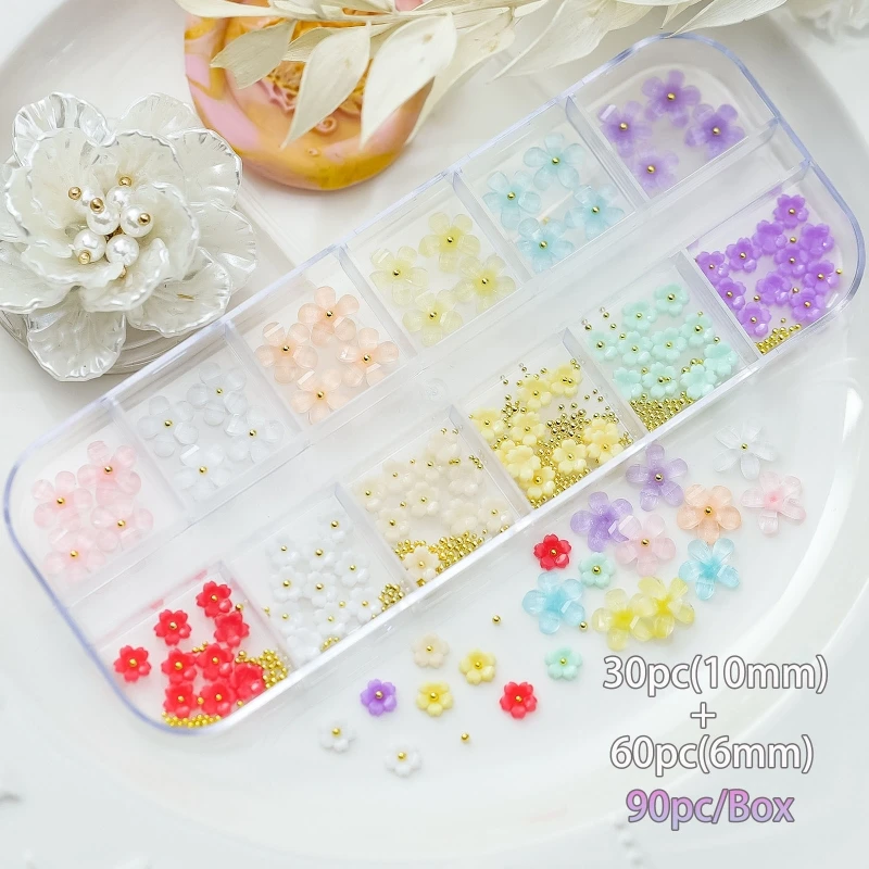 Flower Nail Charms Gold Round Beads Small Nail Jewelry Mixed Nail Art Stud Golden Flower Studs for Nail Art
Flower Nail Charms Gold Round Beads Small Nail Jewelry Mixed Nail Art Stud Golden Flower Studs for Nail Art