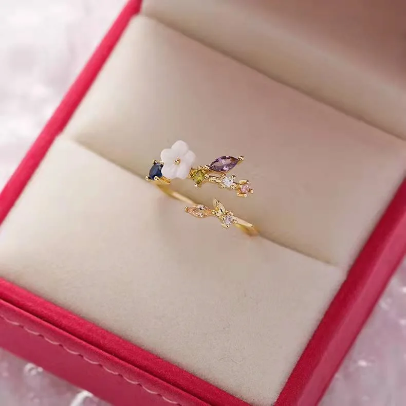 Creative Fashion Butterfly Crystal Flower Finger Wedding Rings Women Color Zircon Charm Ring Jewelry Girl Gift Jewelry
Creative Fashion Butterfly Crystal Flower Finger Wedding Rings Women Color Zircon Charm Ring Jewelry Girl Gift Jewelry