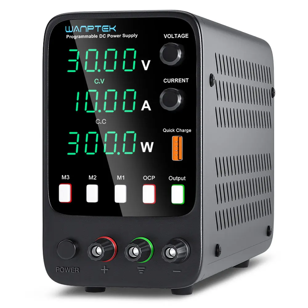 Wanptek Adjustable DC Power Supply 30V10A Lab Bench Power Source Stabilized Power Supply Voltage Regulator Switch input 220V110V
Wanptek Adjustable DC Power Supply 30V10A Lab Bench Power Source Stabilized Power Supply Voltage Regulator Switch input 220V110V