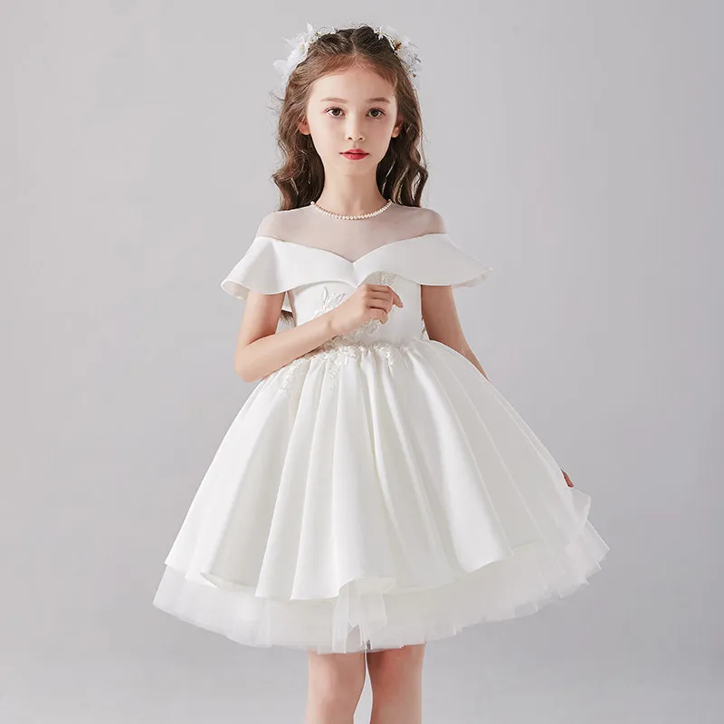 

Children'S Dress, Princess Dress, Puffy Yarn, Foreign Style Flower Children'S Evening Dress, Host Piano Performance Dress