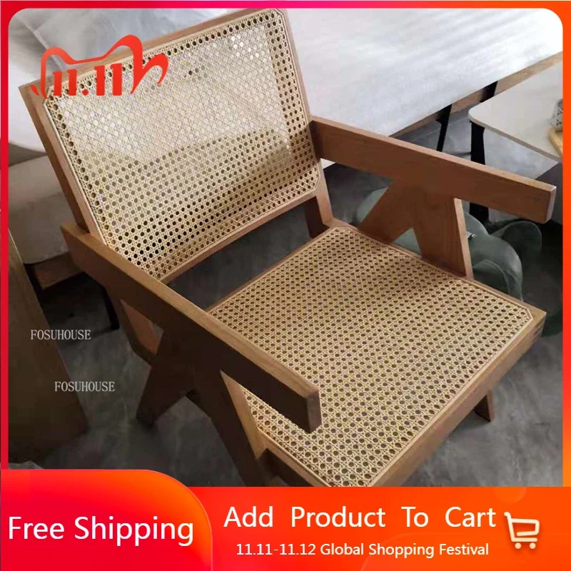 Solid Wood Rattan Living Room Chairs Nordic Balcony Leisure Backrest Lazy Armchair Modern Creative Dining Chair Home Furniture
Solid Wood Rattan Living Room Chairs Nordic Balcony Leisure Backrest Lazy Armchair Modern Creative Dining Chair Home Furniture