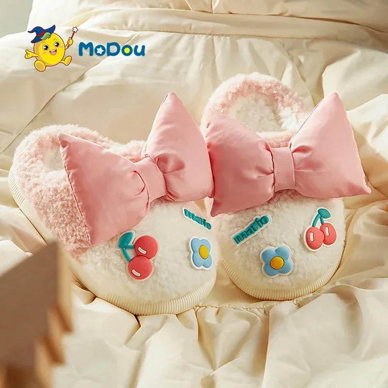 Mo Dou Children's Slippers Baby Fall and Winter Bow Cartoon Cotton Slippers Home Indoor Warm Slippers
Mo Dou Children's Slippers Baby Fall and Winter Bow Cartoon Cotton Slippers Home Indoor Warm Slippers