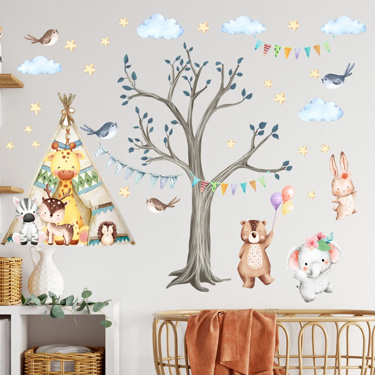 Cartoon Tree Wall Sticker Children's Room Decoration Sticker Fox Pvc Forest Animal Background Wall Self Adhesive Cute Decoration
Cartoon Tree Wall Sticker Children's Room Decoration Sticker Fox Pvc Forest Animal Background Wall Self Adhesive Cute Decoration