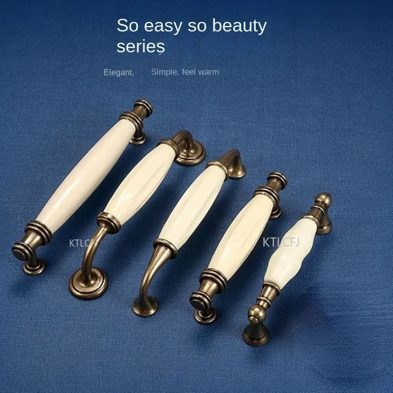 Antique Bronze Ceramic White Cabinet Handles Zinc Alloy Drawer knobs Wardrobe Door Handle Simple European Furniture Hardware
Antique Bronze Ceramic White Cabinet Handles Zinc Alloy Drawer knobs Wardrobe Door Handle Simple European Furniture Hardware