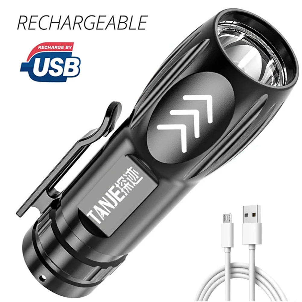 USB Rechargeable Portable Mini LED Flashlight Bright Hiking Camp EDC Survival Hunter Torch Lamp Camping Equipment Multi-tool
USB Rechargeable Portable Mini LED Flashlight Bright Hiking Camp EDC Survival Hunter Torch Lamp Camping Equipment Multi-tool