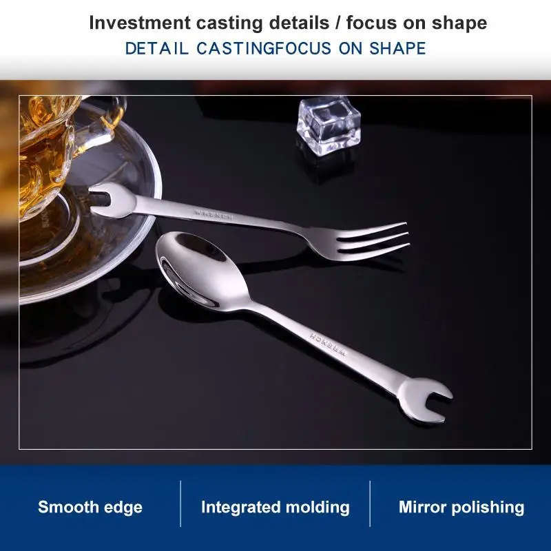 Wrench Spoon Tableware Creative Wrench Fork Inner Fruit Dessert Coffee Cutlery Set Long Forks Kitchen Tools Accessories Shape 
Wrench Spoon Tableware Creative Wrench Fork Inner Fruit Dessert Coffee Cutlery Set Long Forks Kitchen Tools Accessories Shape
