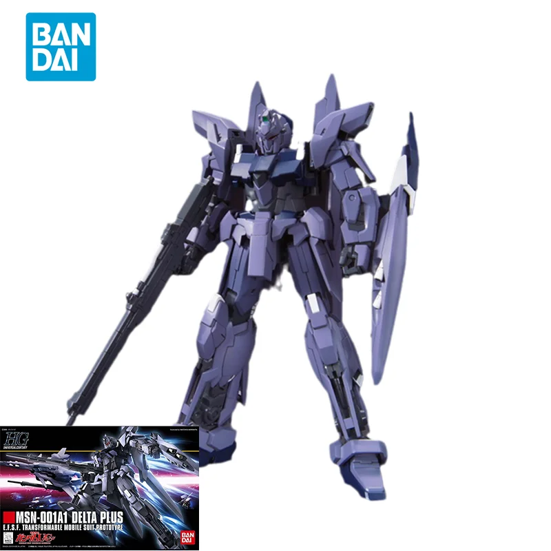 

Bandai Original GUNDAM Anime Model HGUC 1/144 MSN-001A1 DELTA PLUS Action Figure Assembly Model Toys Collectible Gifts for Kids
