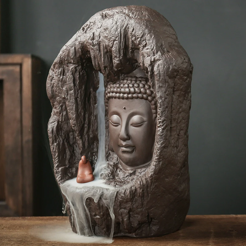 New Purple Sand Zen Incense Holder Classical Home Decoration Strange Stone Ancient Temple Backflow Fragrance Censer Products
New Purple Sand Zen Incense Holder Classical Home Decoration Strange Stone Ancient Temple Backflow Fragrance Censer Products