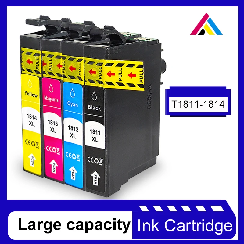 T1811 T1812 T1813 T1814 Compatible Ink Cartridge for EPSON XP-202 XP-205 XP-302 XP-305 XP-402 XP-405 XP-215 XP-312 XP-415
T1811 T1812 T1813 T1814 Compatible Ink Cartridge for EPSON XP-202 XP-205 XP-302 XP-305 XP-402 XP-405 XP-215 XP-312 XP-415