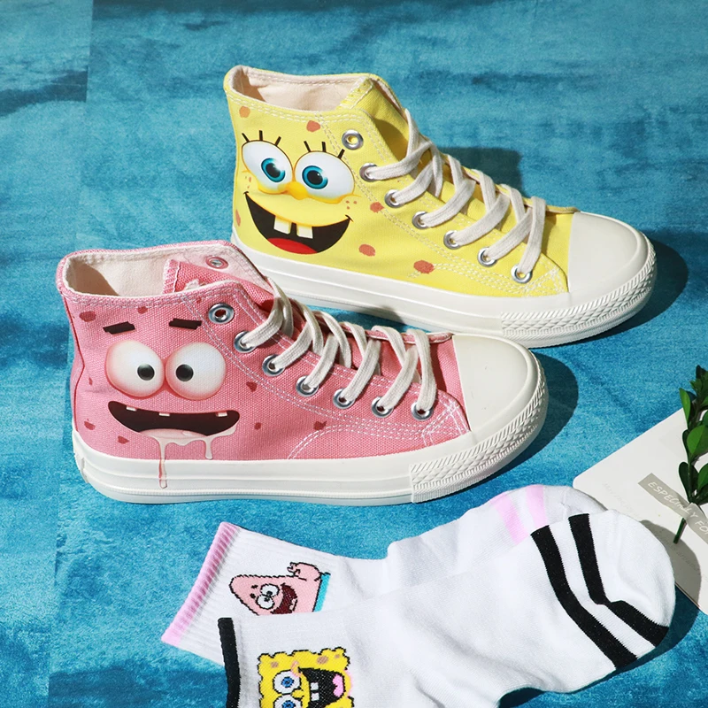 New Spring Autumn Spongebob High-Top Canvas Shoes Cartoon 35-40 Size Kawaii Anime Plush Cute Couple Casual Student Sports Shoes
New Spring Autumn Spongebob High-Top Canvas Shoes Cartoon 35-40 Size Kawaii Anime Plush Cute Couple Casual Student Sports Shoes