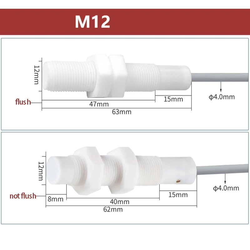 M12 коррозионно-стойкий ПТФЭ емкостный Бесконтактный переключатель неметаллический датчик обнаружения
M12 коррозионно-стойкий ПТФЭ емкостный Бесконтактный переключатель неметаллический датчик обнаружения