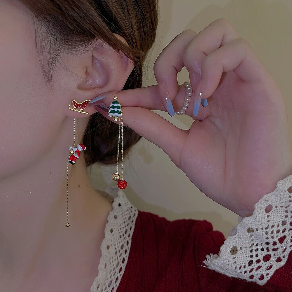 New Design Asymmetric Earrings For Women Trendy Bijoux Xmas Tree Brown Bear Snowman Santa Claus Pendientes Hot Christmas Gifts
New Design Asymmetric Earrings For Women Trendy Bijoux Xmas Tree Brown Bear Snowman Santa Claus Pendientes Hot Christmas Gifts