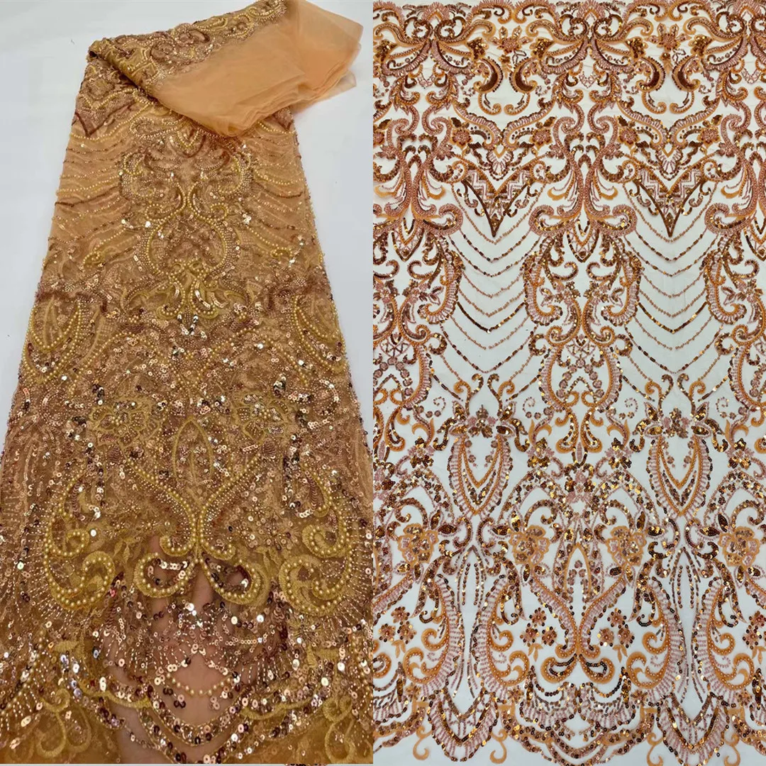 Popular Beaded Party Dress Fabric Pearls Embroidery French Tulle net Lace/Beads African fabric lace For Evening Dresses Weddings
Popular Beaded Party Dress Fabric Pearls Embroidery French Tulle net Lace/Beads African fabric lace For Evening Dresses Weddings