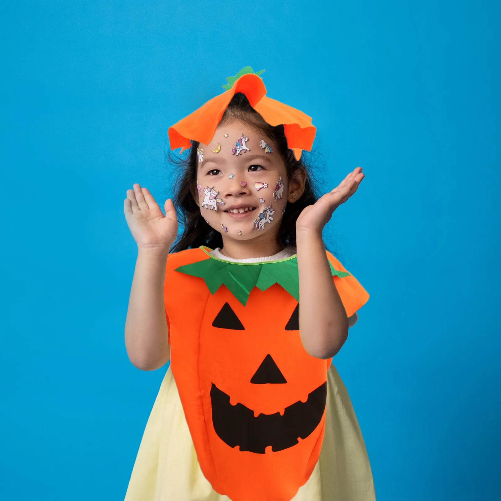 Pumpkin Costume Set with Beanie Hat Kids Pumpkin Costume Clothes with Non- Woven Costume and Hat Party Favor ( Orange )
Pumpkin Costume Set with Beanie Hat Kids Pumpkin Costume Clothes with Non- Woven Costume and Hat Party Favor ( Orange )