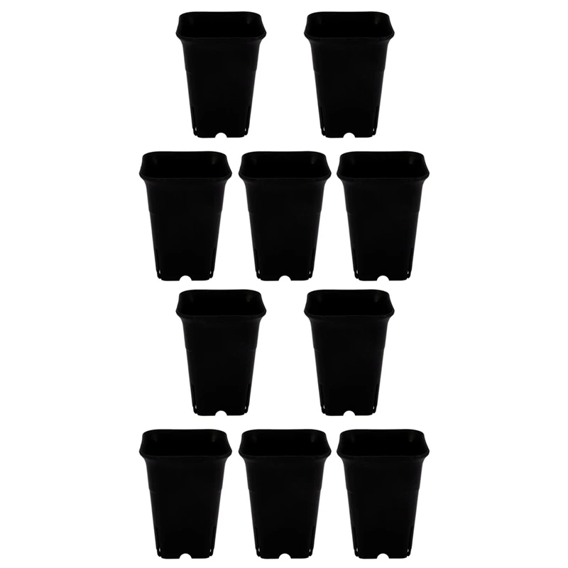 10Pcs Black Square High Waist Mini Nursery Pot Planter Succulent Plant Pot Small Flower Planters, M
10Pcs Black Square High Waist Mini Nursery Pot Planter Succulent Plant Pot Small Flower Planters, M