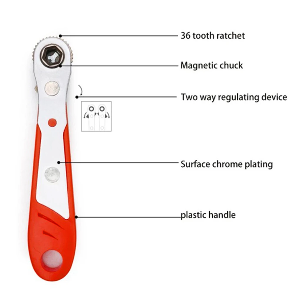 Hexagon Ratchet Spanner 1/4in Quick Release Household Repair Wrench Screwdriver For Home Appliance Motorcycle Cabinet
Hexagon Ratchet Spanner 1/4in Quick Release Household Repair Wrench Screwdriver For Home Appliance Motorcycle Cabinet