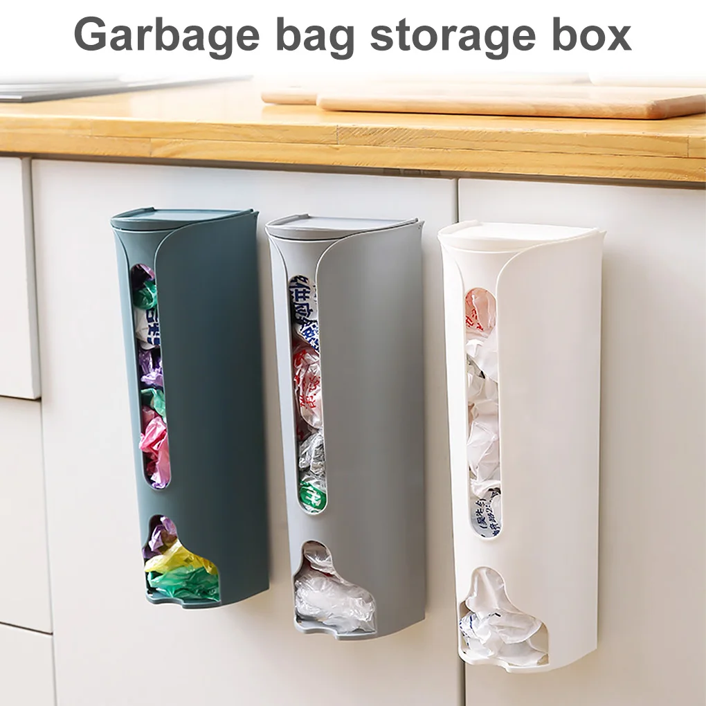 

Пластиковый держатель для пакетов, креативный настенный контейнер для хранения мусорных пакетов в кухне и ванной комнате