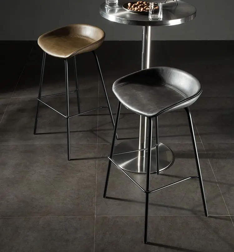 European Industrial style leather art high chair bar chair new Chinese style backrest iron art high stool retro front cashier ch
European Industrial style leather art high chair bar chair new Chinese style backrest iron art high stool retro front cashier ch