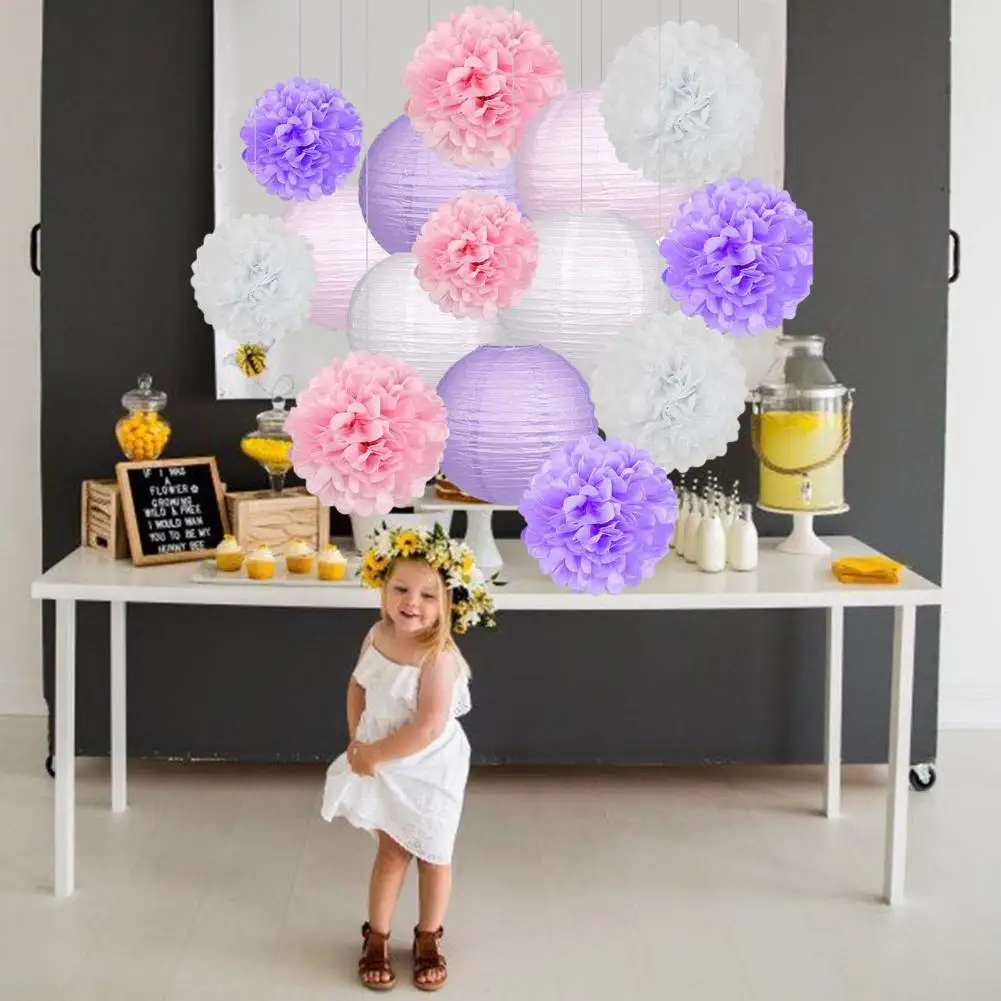 

Party Decorations Boho Wedding Decorations Paper Lanterns Tissue Pom Poms Flower Balls for Simple Installation for Women's