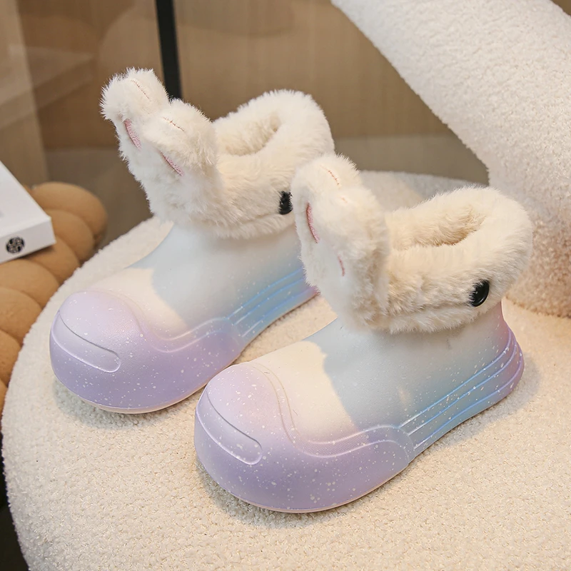 Girls Gradient Color Versatile Beautiful Unique Child Short Boots Plush Winter Detachable Rabbit Anti Slip Princess Rainshoes
Girls Gradient Color Versatile Beautiful Unique Child Short Boots Plush Winter Detachable Rabbit Anti Slip Princess Rainshoes