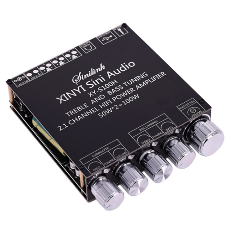 XY-S100H HIFI TPA3116D2 Bluetooth 5,0 панель усилителя сабвуфера 50 Вт x2 + 100 Вт 2,1 каналов мощность аудио стерео бас USB AMP
XY-S100H HIFI TPA3116D2 Bluetooth 5,0 панель усилителя сабвуфера 50 Вт x2 + 100 Вт 2,1 каналов мощность аудио стерео бас USB AMP